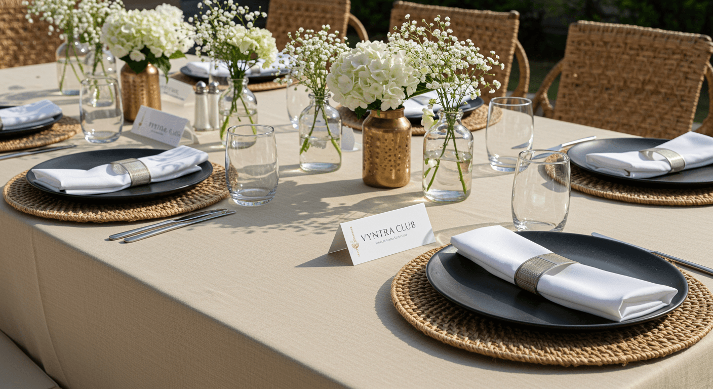 Elegant event venue with premium floral decorations