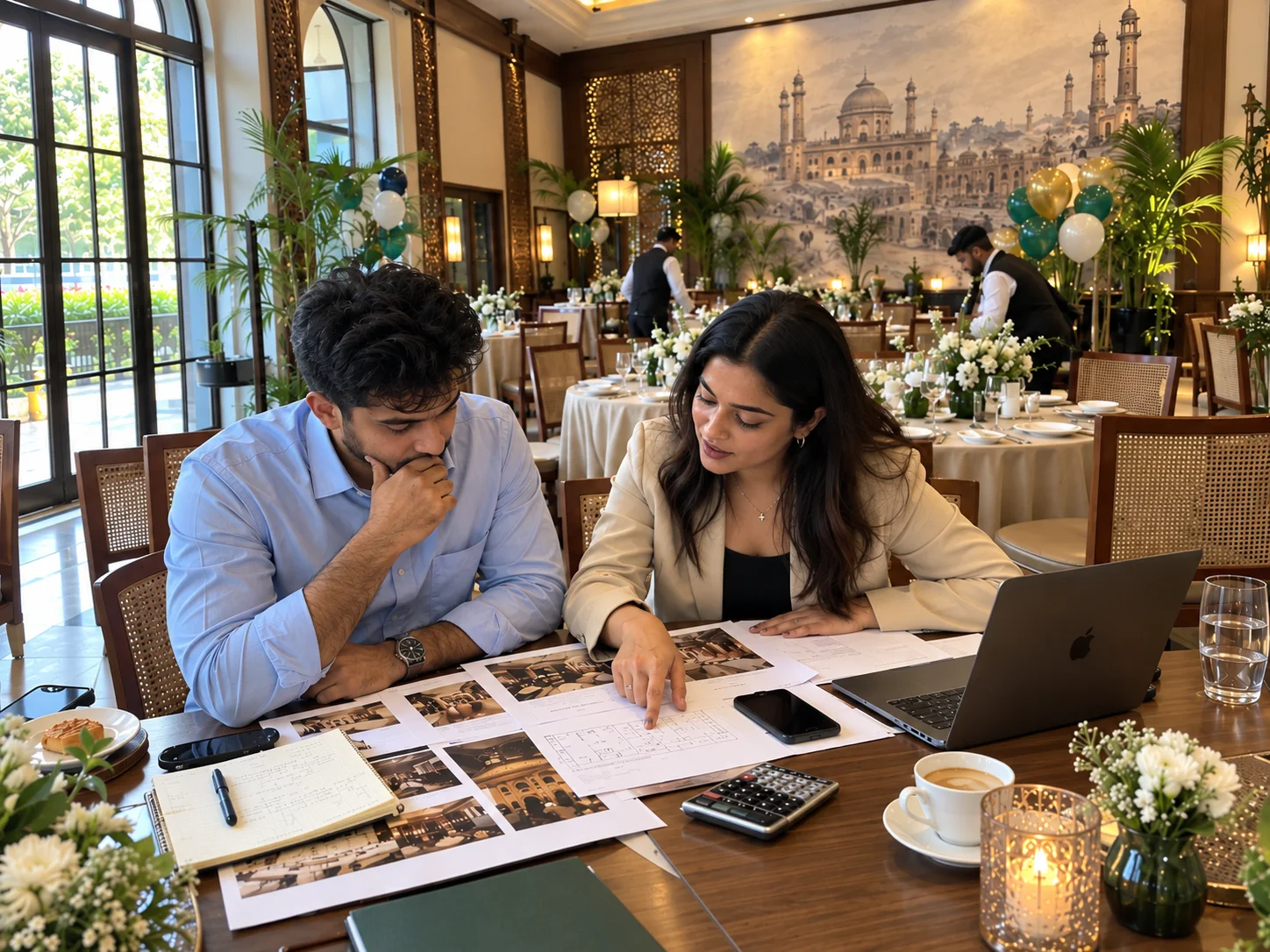 Birthday budget planning at a celebration table